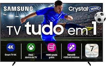 Samsung Smart TV 55" Crystal UHD 4K U8100F 2025 (ganha 2 meses com todo mais 1000 canais filmes e séries liberados)